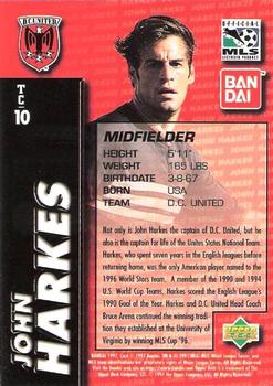 1997 Upper Deck MLS - Team Captain #TC10 John Harkes Back