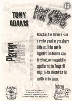 1999 Futera Arsenal Fans' Selection - Hot Shots Chrome Embossed #HS8 Tony Adams Back