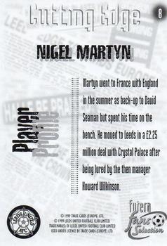 1999 Futera Leeds United Fans' Selection #8 Nigel Martyn Back