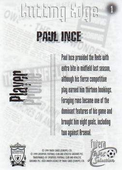 1999 Futera Liverpool Fans' Selection #1 Paul Ince Back