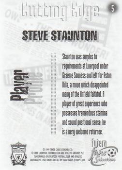 1999 Futera Liverpool Fans' Selection #5 Steve Staunton Back