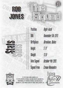 1999 Futera Liverpool Fans' Selection #17 Rob Jones Back