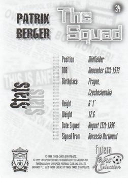 1999 Futera Liverpool Fans' Selection #34 Patrik Berger Back
