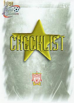 1999 Futera Liverpool Fans' Selection #99 The Checklist Front