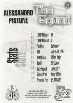 1999 Futera Newcastle United Fans' Selection #27 Alessandro Pistone Back