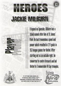 1999 Futera Newcastle United Fans' Selection #63 Jackie Milburn Back