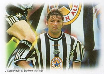 1999 Futera Newcastle United Fans' Selection #78 Player and Stadium Montage Front