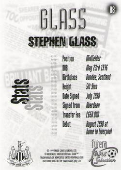 1999 Futera Newcastle United Fans' Selection #88 Stephen Glass Back