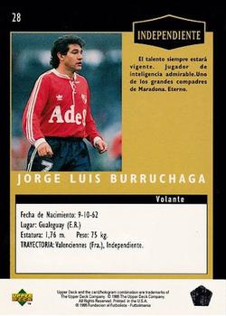 1995 Upper Deck Futbol Argentino #28 Jorge Luis Burruchaga Back