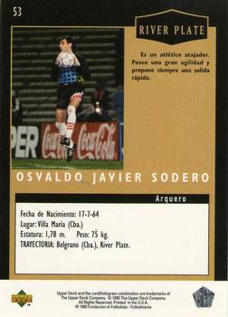 1995 Upper Deck Futbol Argentino #53 Osvaldo Javier Sodero Back
