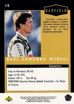 1995 Upper Deck Futbol Argentino #110 Raul Edmundo Wensel Back