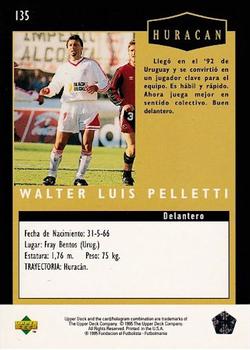 1995 Upper Deck Futbol Argentino #135 Walter Luis Pelletti Back