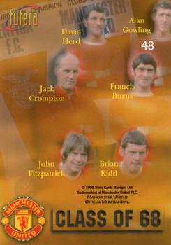 1998 Futera Manchester United #48 1968 Team Photo Back