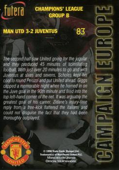 1998 Futera Manchester United #83 Clash of the Giants Back