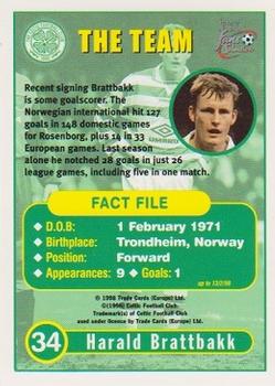 1997-98 Futera Celtic Fans Selection #34 Harald Brattbakk Back