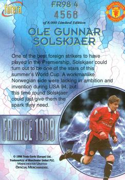 1998 Futera Manchester United - France 98 #FR4 Ole Gunnar Solskjaer Back