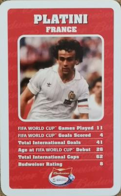 2002 Top Trumps Budweiser World Cup Japan #NNO Michel Platini Front