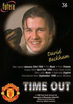 1998 Futera Manchester United - Foil #36 David Beckham Back