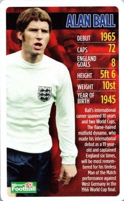 2010 Top Trumps England Daily Mirror #NNO Alan Ball Front