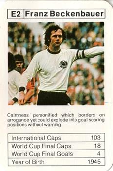1977-78 Ace Sporting Aces Bobby Charlton World Cup Aces #E2 Franz Beckenbauer Front
