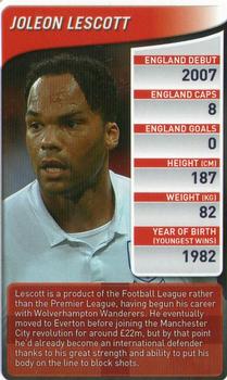 2009 Top Trumps England Football Stars #NNO Joleon Lescott Front