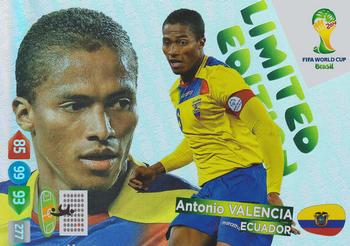 2014 Panini Adrenalyn XL FIFA World Cup Brazil - Limited Edition #NNO Antonio Valencia Front