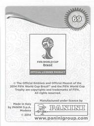 2014 Panini FIFA World Cup Brazil Stickers #69 Mario Mandžukić Back