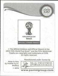 2014 Panini FIFA World Cup Brazil Stickers #95 Henri Bedimo Back
