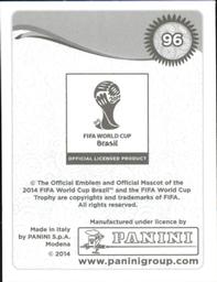 2014 Panini FIFA World Cup Brazil Stickers #96 Benoit Assou-Ekotto Back