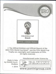 2014 Panini FIFA World Cup Brazil Stickers #104 Eric Choupo-Moting Back