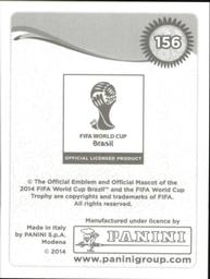 2014 Panini FIFA World Cup Brazil Stickers #156 David Pizarro Back