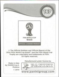 2014 Panini FIFA World Cup Brazil Stickers #167 Mathew Ryan Back