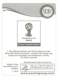 2014 Panini FIFA World Cup Brazil Stickers #183 Joshua Kennedy Back