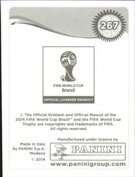 2014 Panini FIFA World Cup Brazil Stickers #267 Alvaro Pereira Back