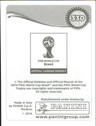 2014 Panini FIFA World Cup Brazil Stickers #330 Emanuele Giaccherini Back