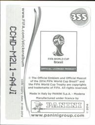 2014 Panini FIFA World Cup Brazil Stickers #355 Ecuador Logo Back