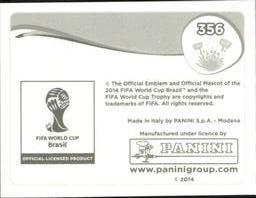 2014 Panini FIFA World Cup Brazil Stickers #356 Ecuador Team Back