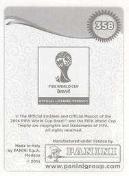 2014 Panini FIFA World Cup Brazil Stickers #358 Walter Ayovi Back