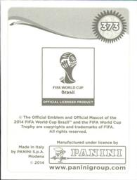 2014 Panini FIFA World Cup Brazil Stickers #373 Jaime Ayovi Back