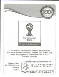 2014 Panini FIFA World Cup Brazil Stickers #386 Paul Pogba Back