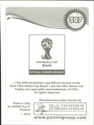 2014 Panini FIFA World Cup Brazil Stickers #397 Victor Bernardez Back