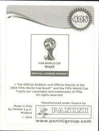 2014 Panini FIFA World Cup Brazil Stickers #405 Luis Garrido Back