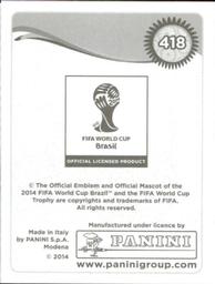 2014 Panini FIFA World Cup Brazil Stickers #418 Hugo Campagnaro Back