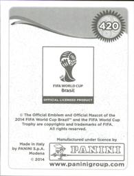 2014 Panini FIFA World Cup Brazil Stickers #420 Lucas Biglia Back