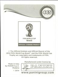 2014 Panini FIFA World Cup Brazil Stickers #465 Reza Ghoochannejhad Back