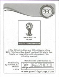 2014 Panini FIFA World Cup Brazil Stickers #509 Rui Patricio Back