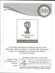 2014 Panini FIFA World Cup Brazil Stickers #532 Harrison Afful Back