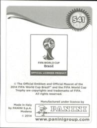 2014 Panini FIFA World Cup Brazil Stickers #541 Christian Atsu Back