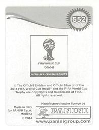 2014 Panini FIFA World Cup Brazil Stickers #552 Fabian Johnson Back