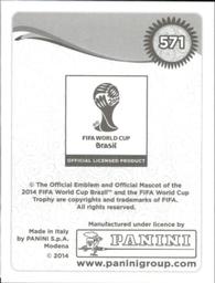 2014 Panini FIFA World Cup Brazil Stickers #571 Thomas Vermaelen Back